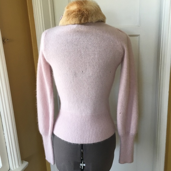 Lilac angora fur cardigan pink purple feminine - Picture 2 of 6